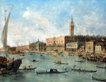 欧洲12-19世纪油画六_GUARDI, Francesco - The Doge's Palace and the Molo